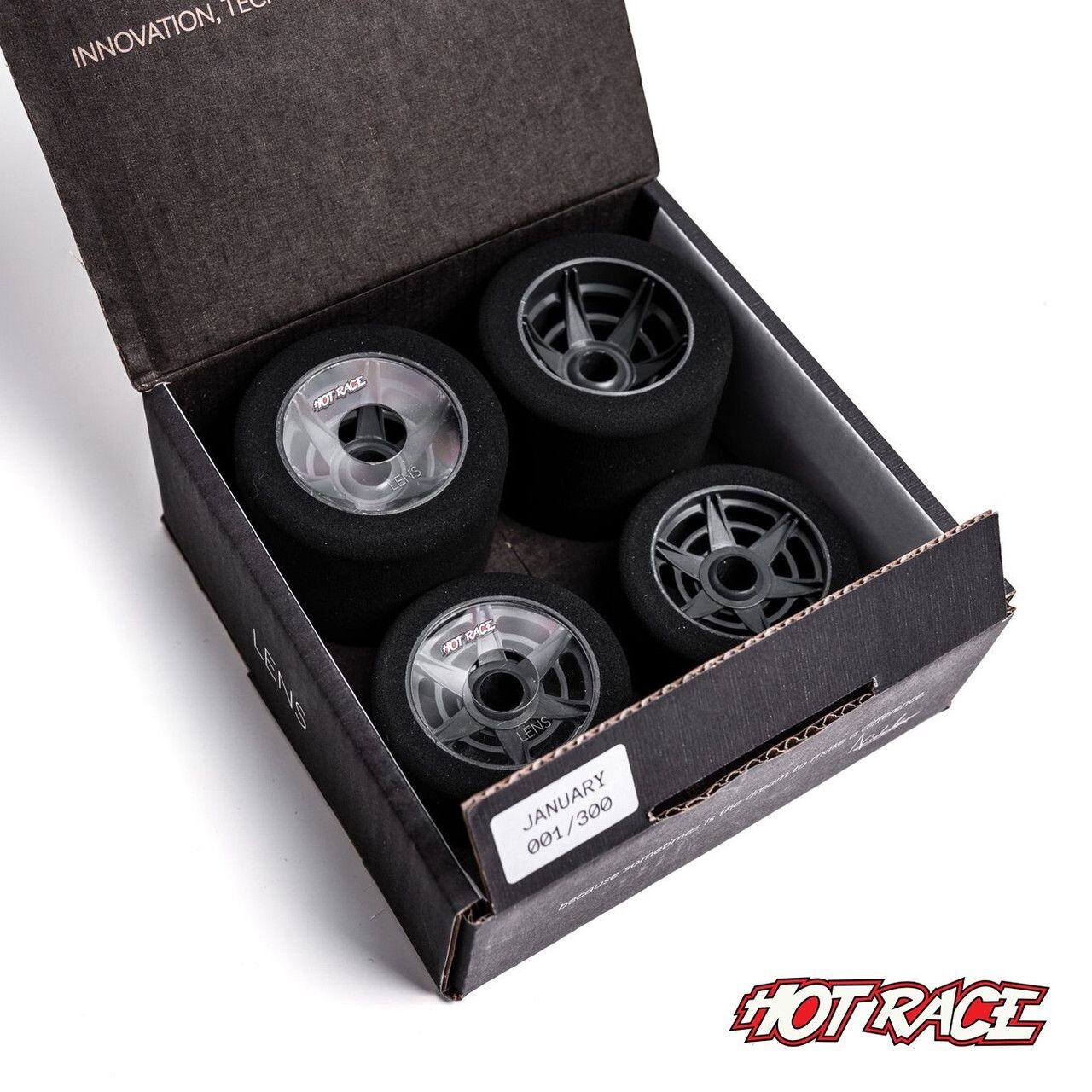 Hotrace Lens  - Moosgummi-Spezialmischung  grün/grün Set (4 Reifen)