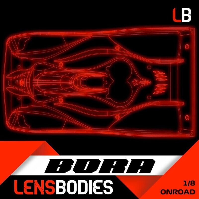 Hotrace Lens Karosserie "Bora" unausgeschnitten ENS/EFRA Spec