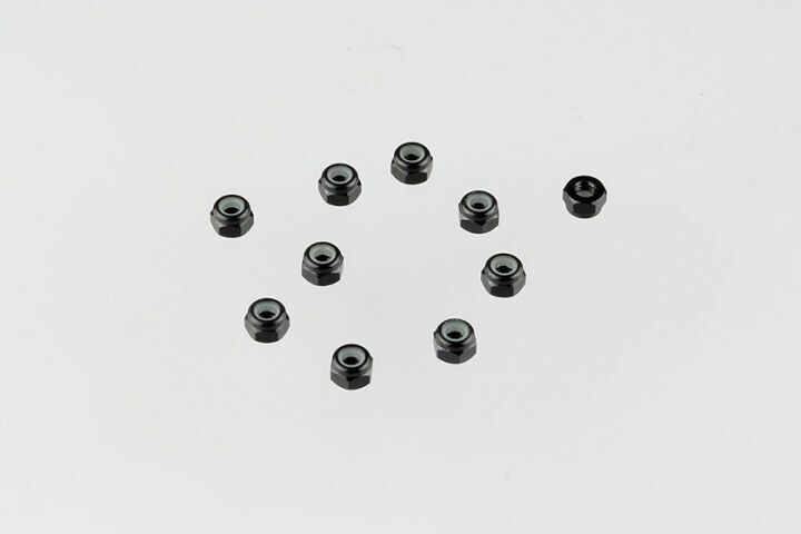 M3 Stoppmuttern Aluminium schwarz (10)