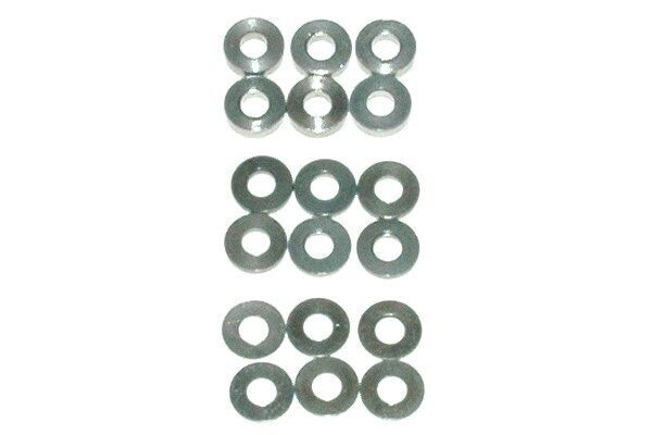 Alu-Beilagscheiben M3x7mm 0,5/1,0/2,0mm (18)