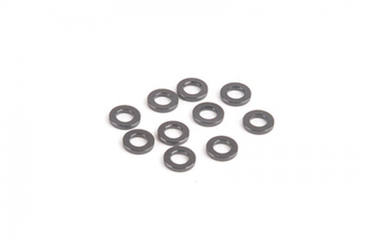 M3 Black Alloy Washers 1.00mm (pk10)