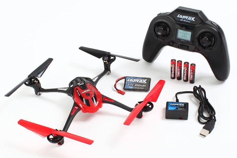 SLVR LATRAX ALIAS ROT QUAD-COPTER HI-PERFORMANCE READY-TO-FL BRUSHED CORELESS, mit Akku und 12V Ladegerät