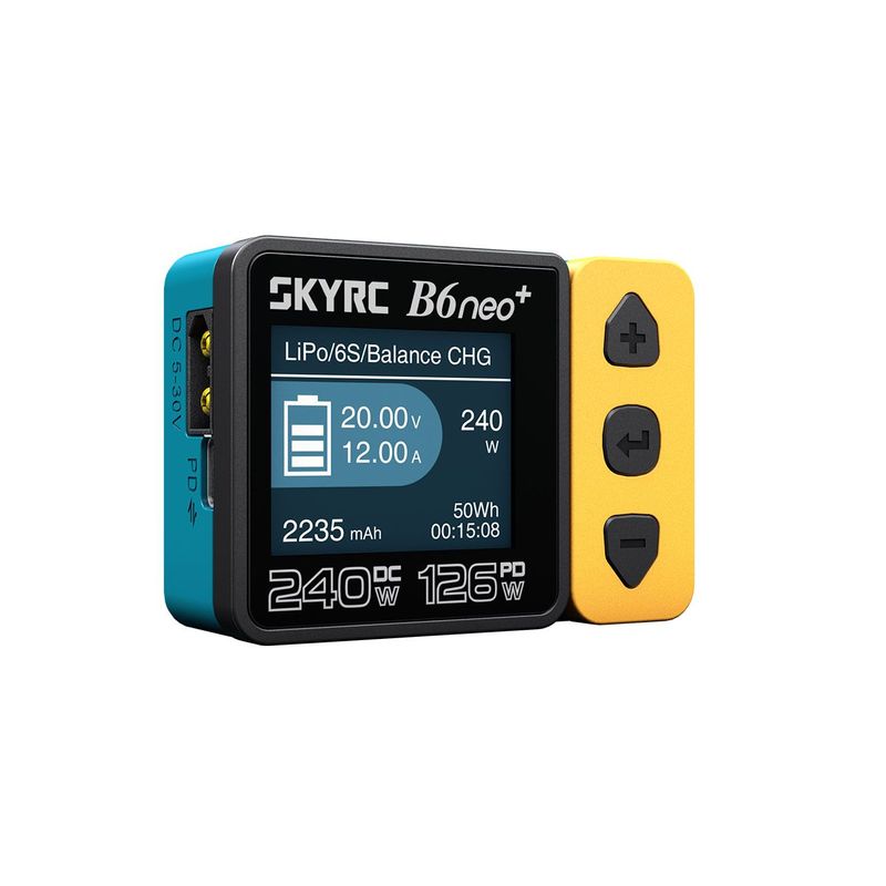 Ladegerät für die Hosentasche (Eingang 12V oder Type-C) kein eingebautes Netzteil SkyRC B6neo+ Ladegerät grau LiPo 1-6s 10A 200W Farbe Gelb/Blau Ladegerät für die Hosentasche (Eingang 12V oder Type-C) kein eingebautes Netzteil SkyRC B6neo+ Ladegerät grau LiPo 1-6s 10A 200W Farbe Gelb/Blau
