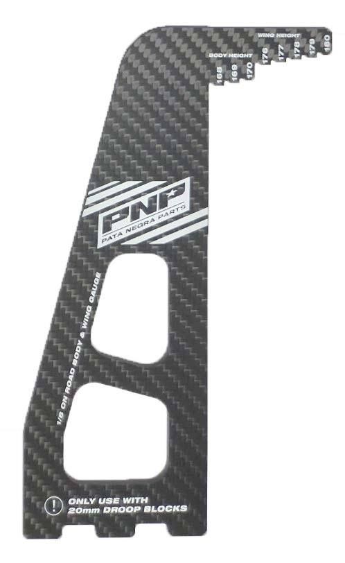 Carbon 1/8 Onroad Body and Wing Gauge - Kohlefaser Lehre für 1/8 Nitro Fahrzeuge