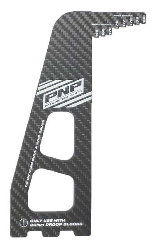 Carbon 1/8 Onroad Body and Wing Gauge - Kohlefaser Lehre für 1/8 Nitro Fahrzeuge