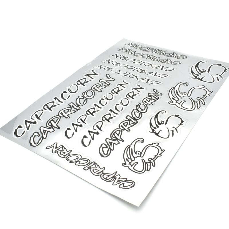 Capricorn Sticker Schwarz Chromeffekt