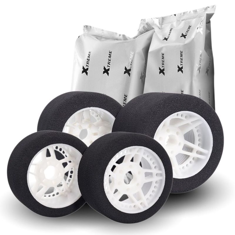 Matrix ‘Xtreme’ 1:8 Onroad Foam Tyres Set 32/35sh 69/76mm (vorgeschliffen) Light Felge