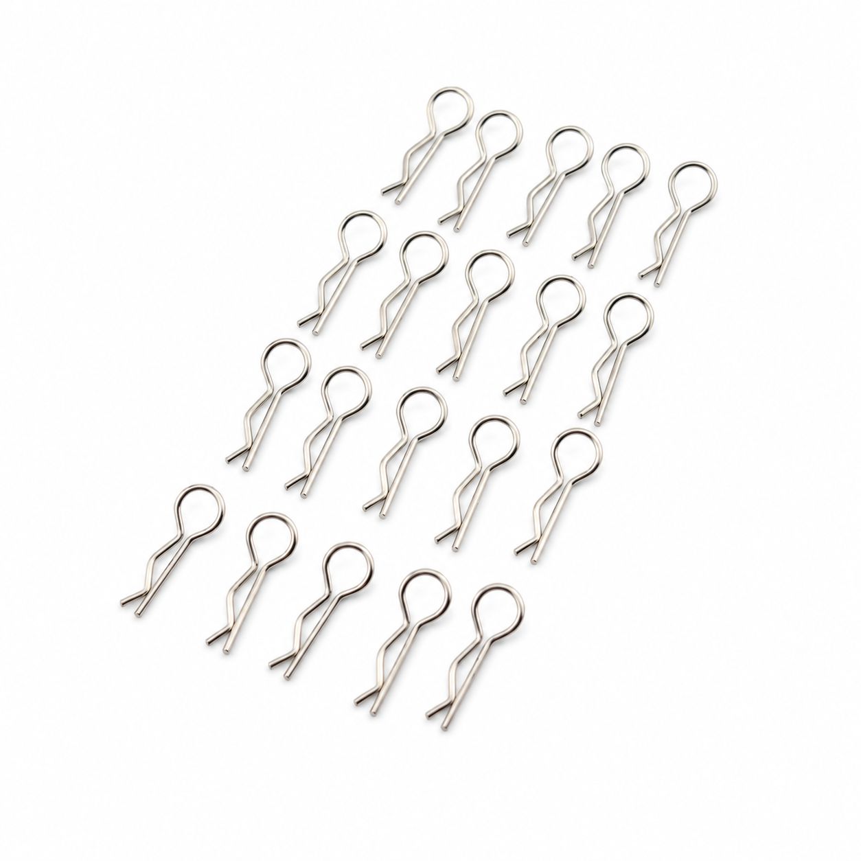 Karosseriesplinte silber 20 Stück (mittel groß)