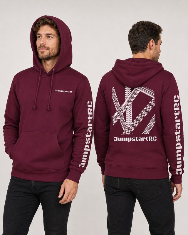 JumpstartRC Hoodie Burgundy and white JumpstartRC Hoodie Burgundy and white