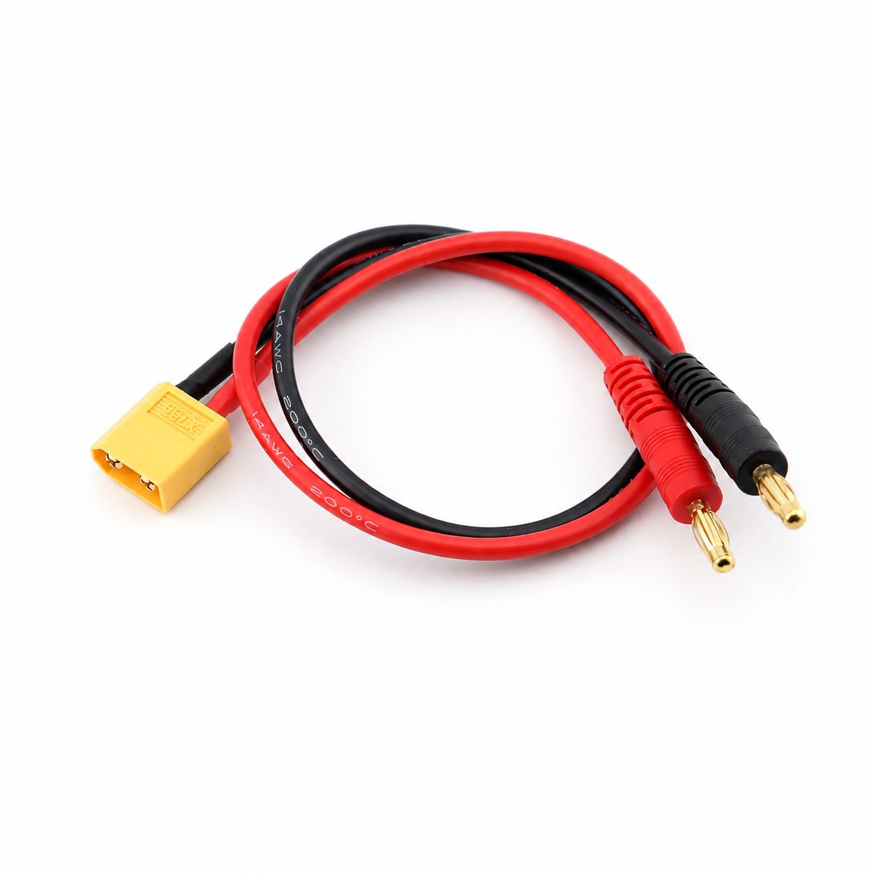 Ladekabel XT60 auf Bananenstecker 4mm 30cm, 14AWG Ladekabel XT60 auf Bananenstecker 4mm 30cm, 14AWG
