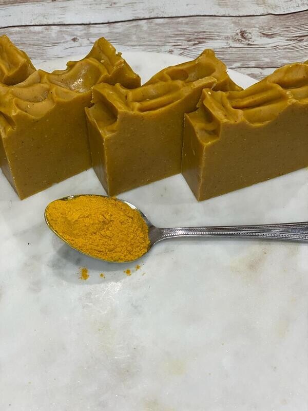 Golden turmeric handmade soap bar by Precious Sudz