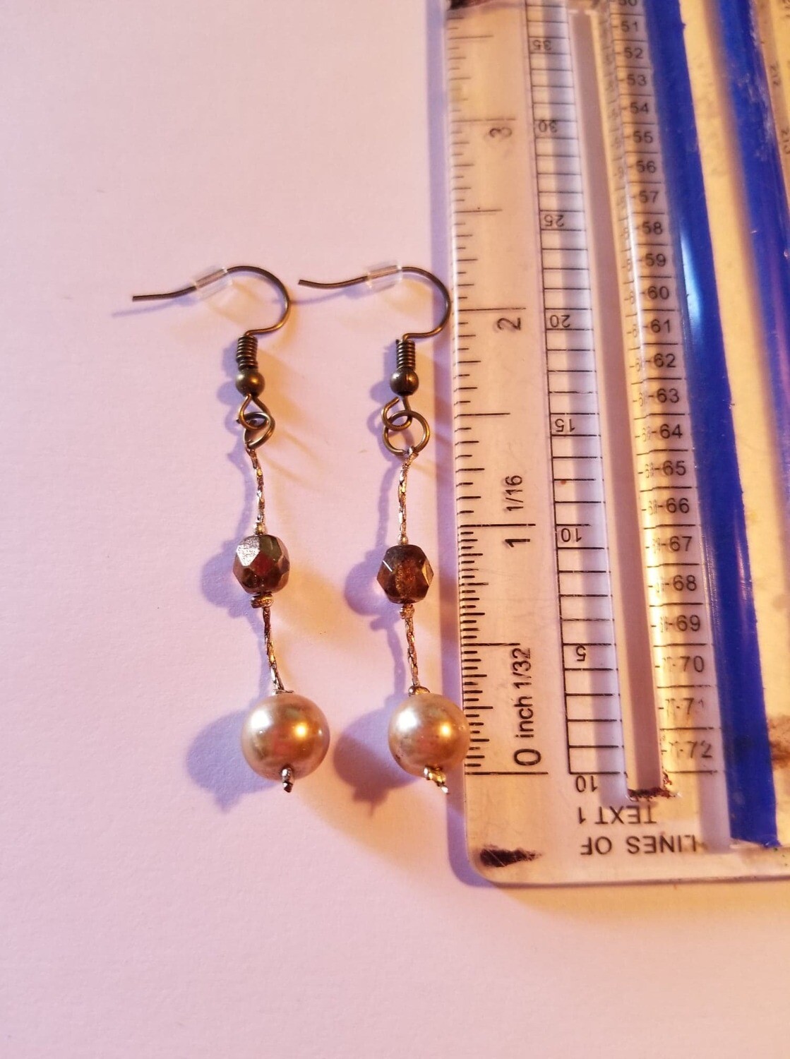 Brown Pearl Dangle Earring