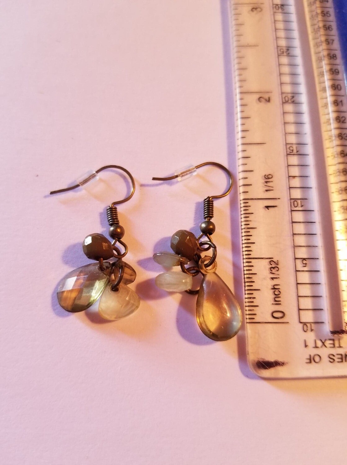 Clear Green Stone Earring