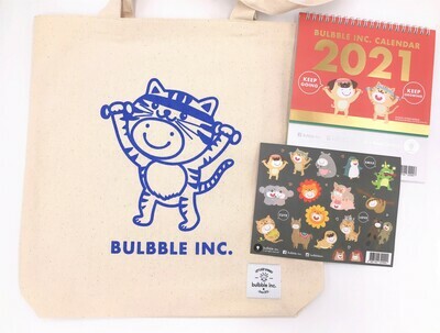 Bulbble Inc. Tote Bag & 2021 Calendar Combo Set Bulbble Inc. Tote Bag & 2021 Calendar Combo Set
