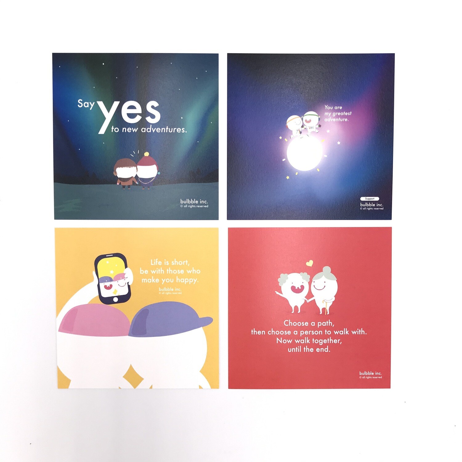 Bulbble Inc. “You and Me” Postcard Set +