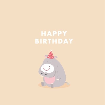 ​Happy Birthday (Hippo)