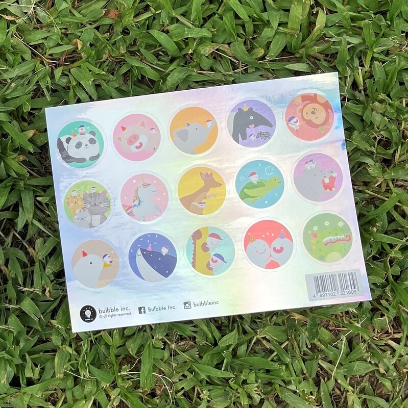 Bulbble Inc. &quot;Animal Party&quot; Sticker