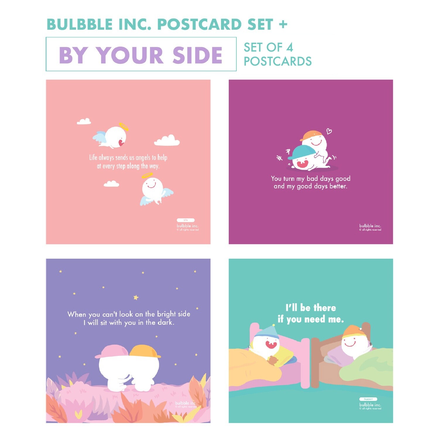 Bulbble Inc. “By your side” Postcard Set +