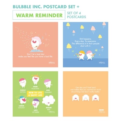 Bulbble Inc. “Warm Reminder” Postcard Set +