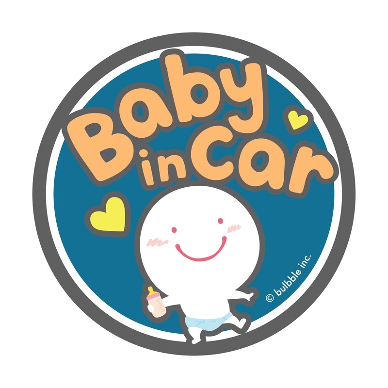 Bulbble Inc. “Baby in Car” Bulbbie Front Sticker