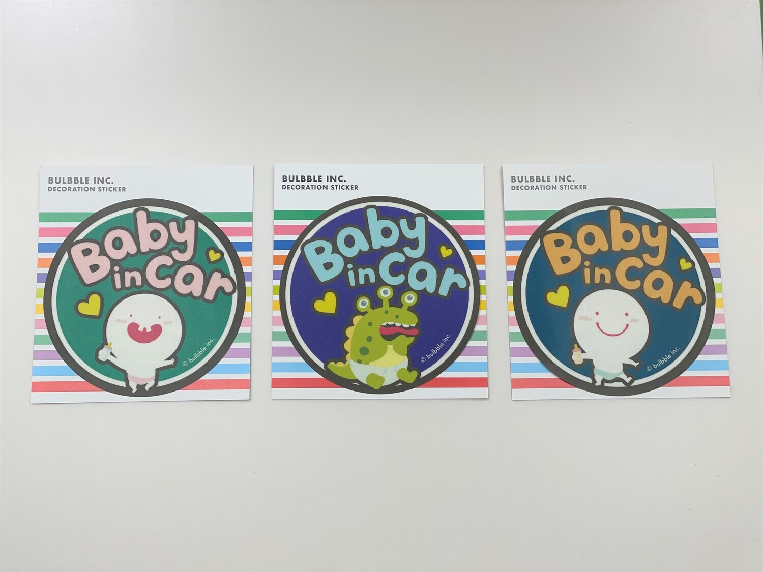 Bulbble Inc. “Baby in Car” Front Sticker Combo Set (A set of 3 designs)