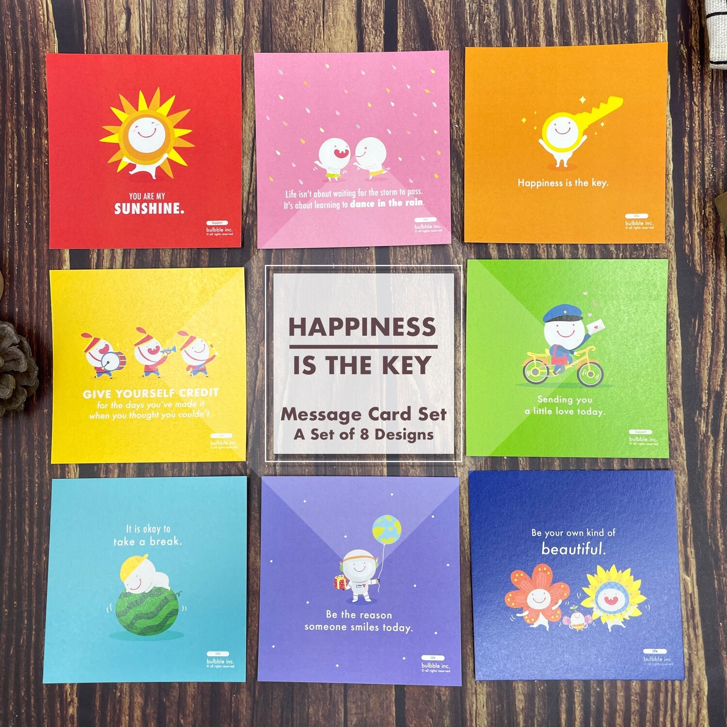 Happiness is the key 心意卡套裝 Message Card Set