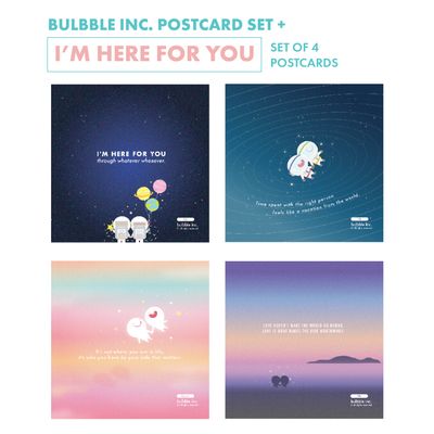 ​Bulbble Inc. “I’m Here For You” Postcard Set +