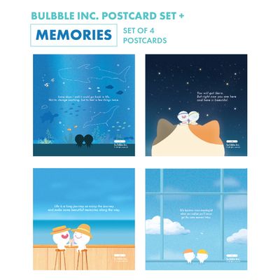 ​Bulbble Inc. “Memories” Postcard Set +