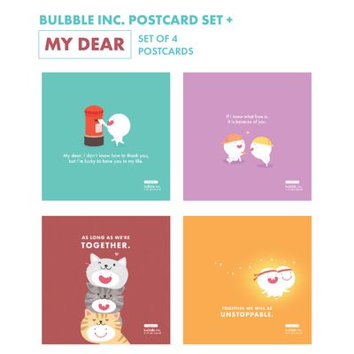 ​Bulbble Inc. “My Dear” Postcard Set +