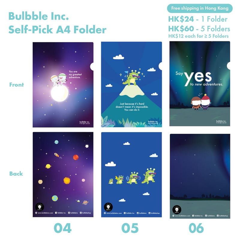 Bulbble Inc. Self Pick A4 Folder