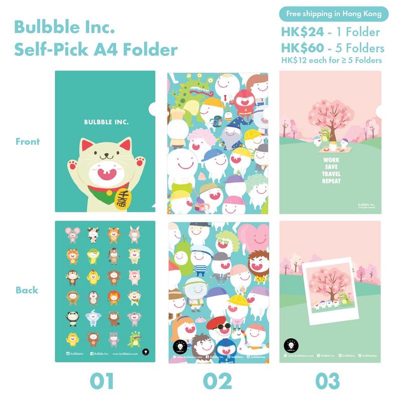 Bulbble Inc. Self Pick A4 Folder