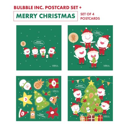 Bulbble Inc. “Merry Christmas” Postcard Set +