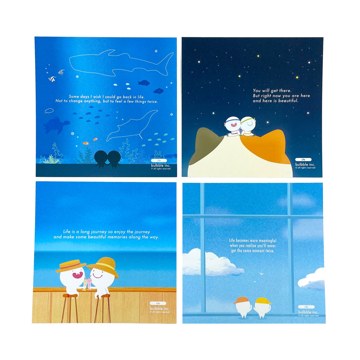 ​Bulbble Inc. “Memories” Postcard Set +