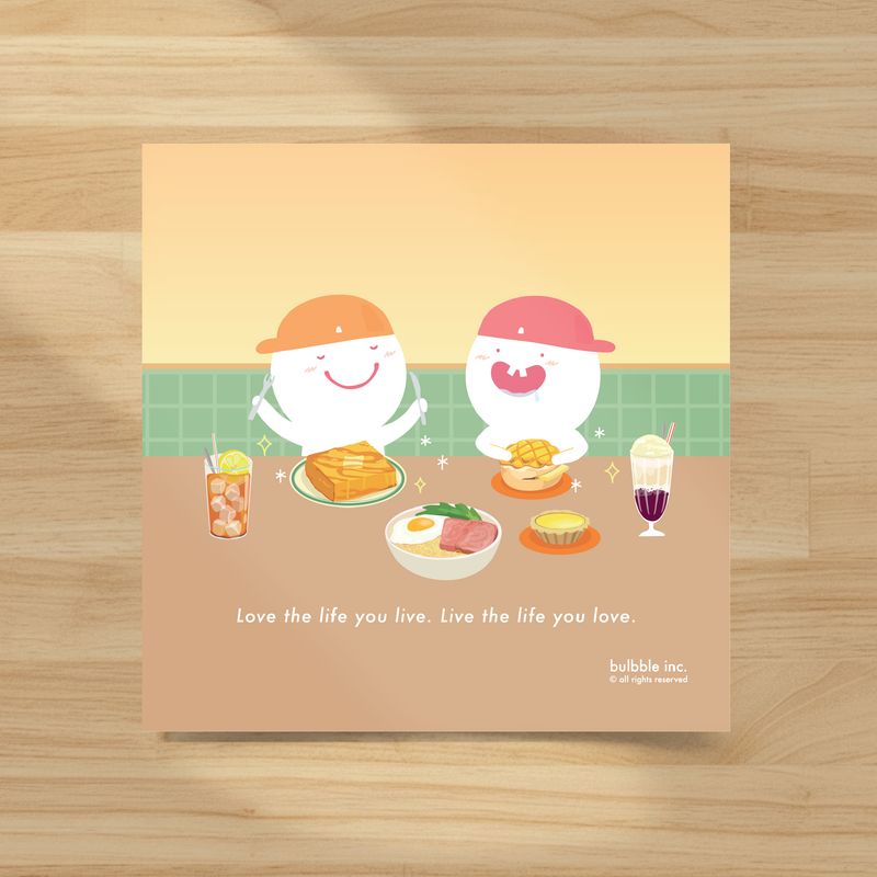 Bulbble Inc. "Happiness" Postcard Set (A set of 12 designs)