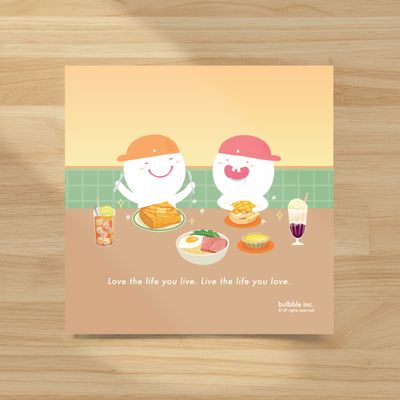 Bulbble Inc. "Happiness" Postcard Set (A set of 12 designs)