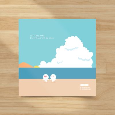 Bulbble Inc. "Relax &amp; Recharge" Postcard Set (A set of 12 designs)