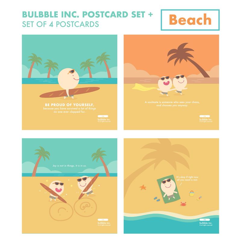 ​Bulbble Inc. “Beach" Postcard Set +