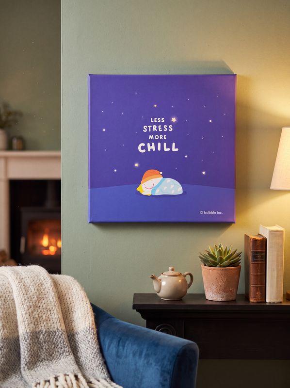 < 精選款式現貨優惠 > Bulbble Canvas - “Less Stress More Chill (Sleep)”