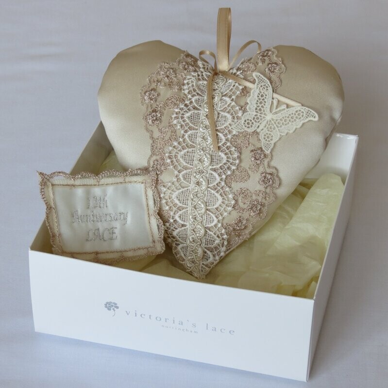 13th Anniversary Heart Cushion