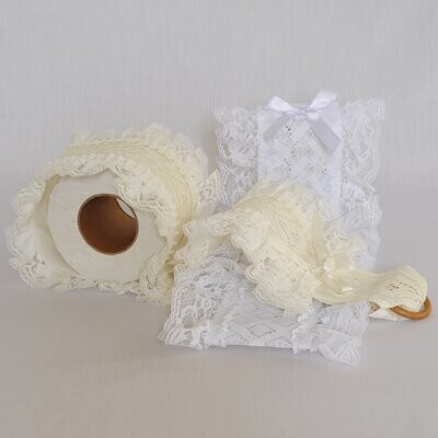 Lace Covered Toilet Roll Holder