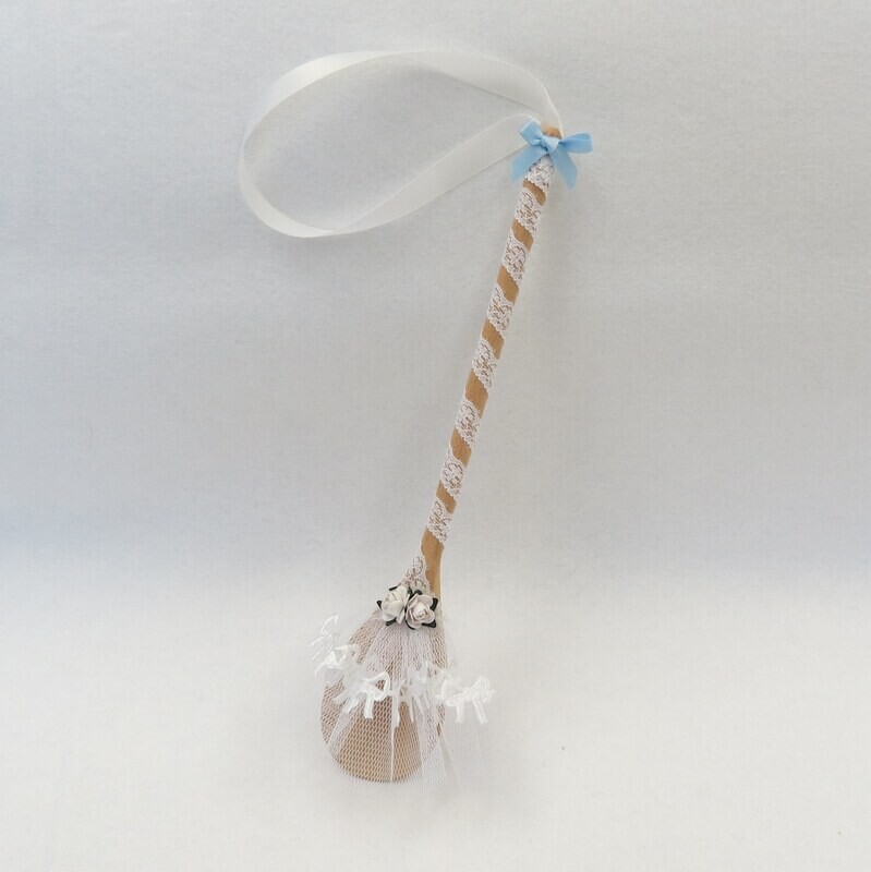 Lace covered Wooden Spoon