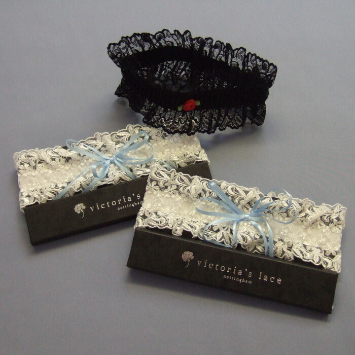 Wedding Garter Exquisite Needlepoint Nottingham Lace