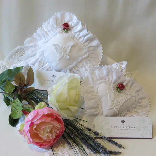 Twin Fragrant Sachets in Nottingham Lace