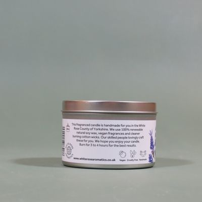 Lavender Floral Candle