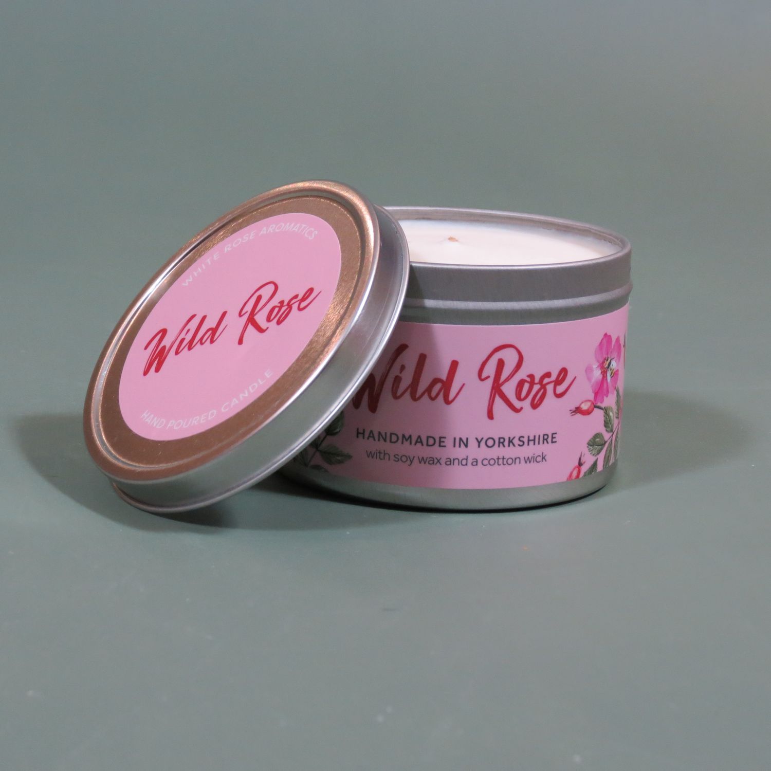 Wild Rose Floral Candle