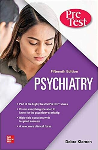 Pre Test Psychiatry 15th Edition 2020