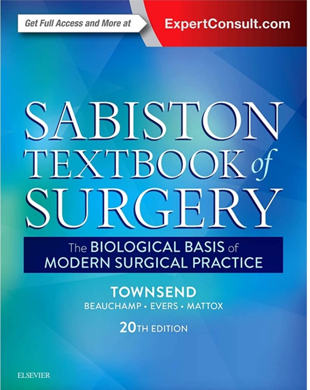 Sabiston Textbook of Surgery 20th edition