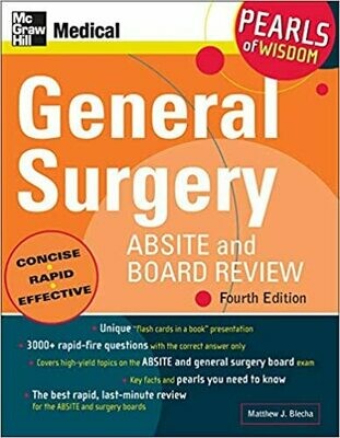 General Surgery ABSITE and Board Review: Pearls of Wisdom 4th Edition