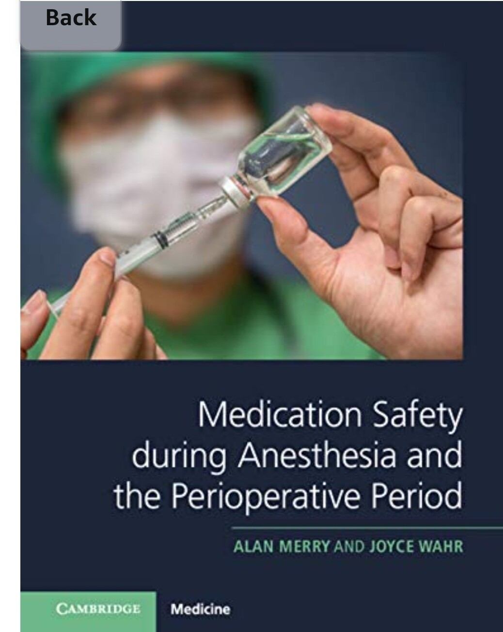 Medication Safety during Anesthesia and the Perioperative Period