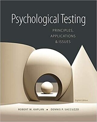Psychological Testing: Principles, Applications, and Issues 8th Edition